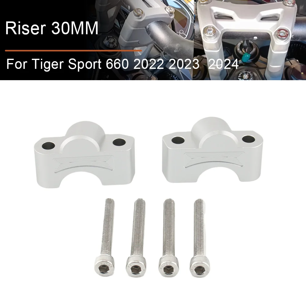 

For Tiger Sport 660 2022 2023 2024 Motorcycle Handlebar Risers Extend Mount Handle Bar Clamp 30MM