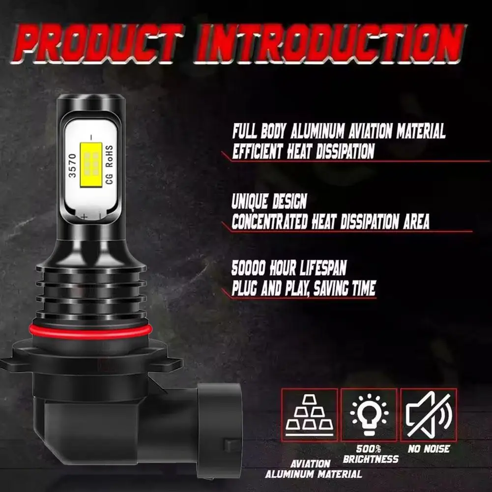 

Автомобильные светодиодные противотуманные фары Супер яркие светодиодные фары Высокие лампочки Автомобильные ближние фары Противотуманные фары 12 В/24 В N4D1