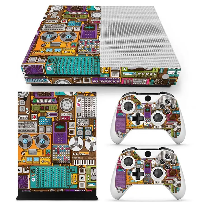 Decalque de vinil para Xbox One S, Skin Host, 2 Controller Sticker, Matte Texture, Support Customization