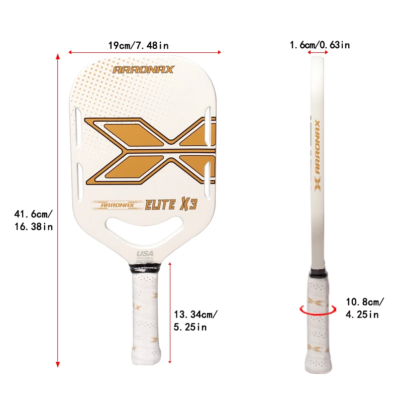 Arronax Pickleball Racket USAPA Thermoformed Edges Toray T700 Full Carbon  Pickleball Paddle