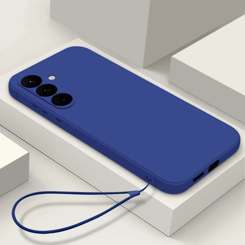 Soft Silicone Lanyard Case For Samsung Galaxy S26 S23 S24 S25 Ultra S23 S24 FE A57 A17 A56 A55 A37 A15 A16 A25 5G Phone Cover