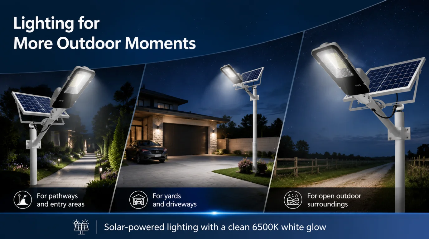 Leistungsstarke Solarleuchte für den Außenbereich, Solar-Straßenlaterne, 6000 mAh, wasserdicht, automatische Dämmerung bis Morgendämmerung, Straßenlaterne für Garage, Garten – Detail 6