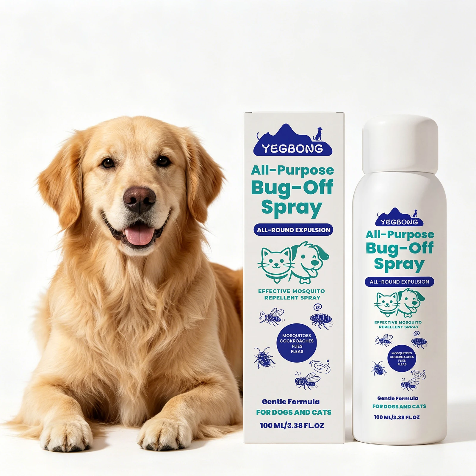 Pet Flea Killer Spray Mite Removal Relieve Itching Allergy Treatments Repel Mosquito Ticks Fleas Cats Dogs Insect Repellent Mist