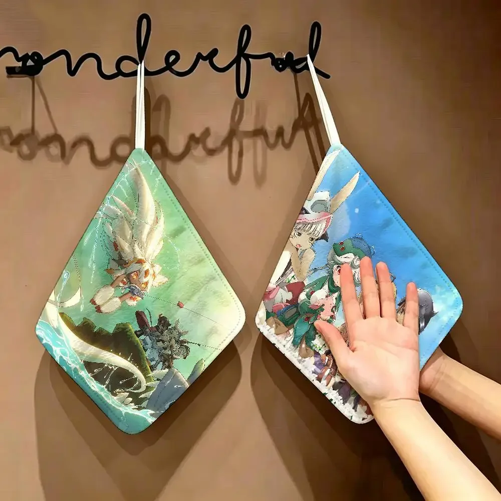 M-Made In Abyss Polyester Cotton Hand Wiping Towel, Hanging Towel, Quick Dry For Kitchen Bathroom Daily Supplies