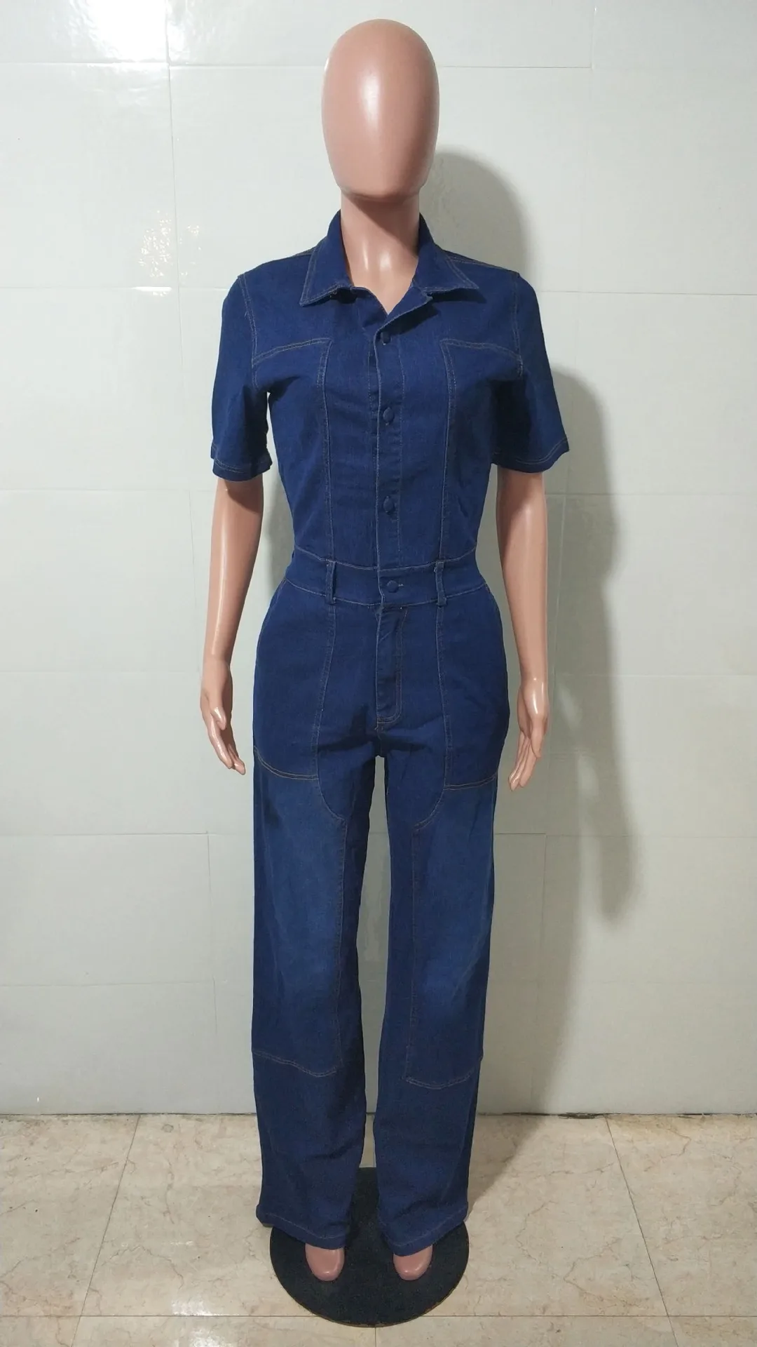 2026 جديد ساق واسعة، مقاس ضيق، مقاس نحيف، سروال واسع من قماش الدنيم المغسول المرن