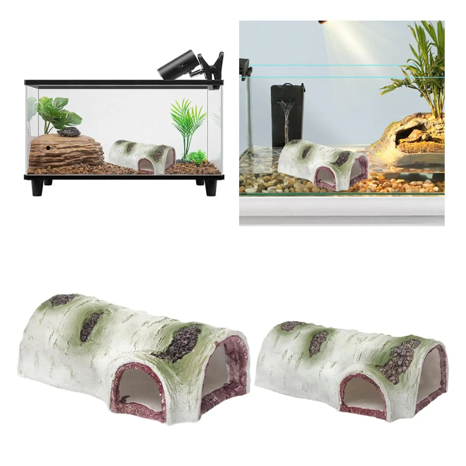 

Скрытие для рептилий, аквариумное пейзажное украшение для черепахи, гекконов, лягушек