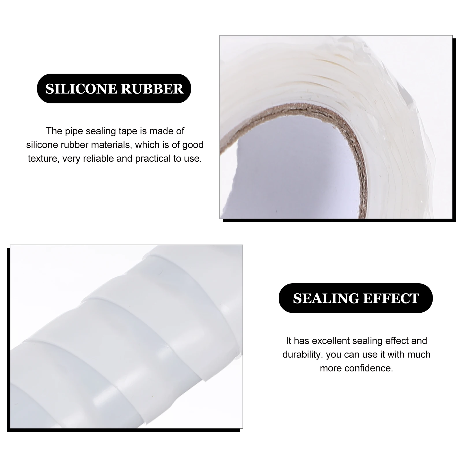 

Plastic Waterproof Tape Black Duct Pipe Sealing Repair Leak Silicone Rubber Self Adhesive Widely Applied Sewer Faucet Leakage