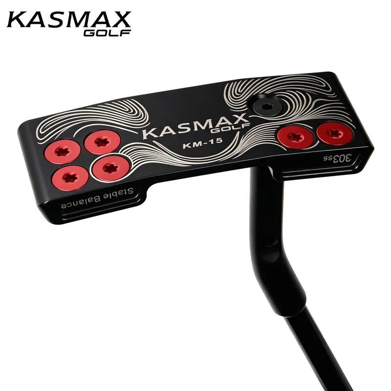 KASMAX KM15 Blade Putter, 303 SS, Adjustable Weights, 3° Loft, 34/35" Zero Taper Grip, Stable Balance, Free Headcover
