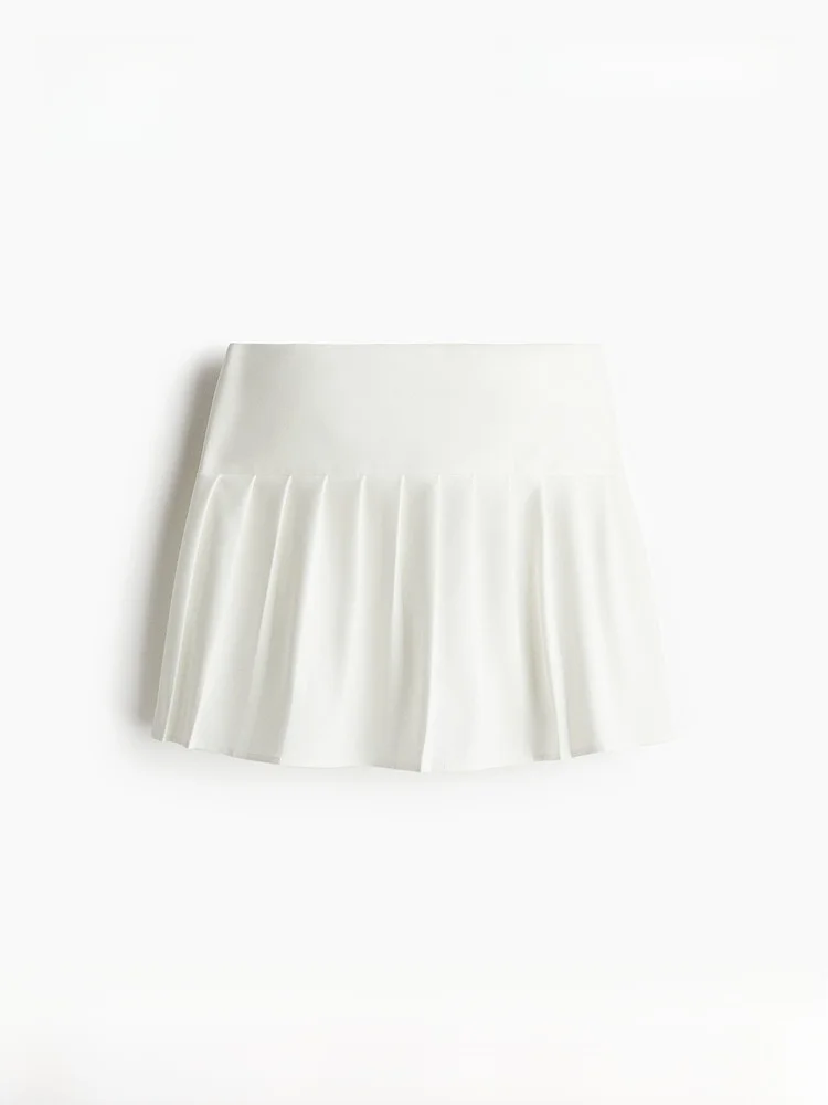 

Casual Pleated Skirt Summer Leisure Half-length Skirts H&M Polyester 87% Polyurethane Elastic Fiber 13% Short Skirt