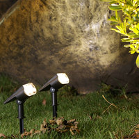 Solar Spotlight Outdoor 2/7LED Solar Landscape Spot Powered Wall Lights Waterproof Color Change Garden Patio Walkway Camp Decor