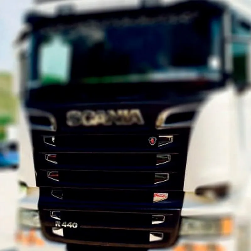 Scania STR R400-R440 Compatible Narrow Cab. Edge Of Grill Chrome 12 Pieces WN Inox WNSC180