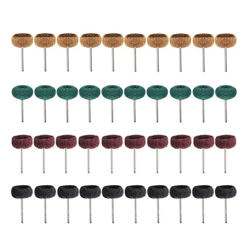Roue de polissage de planche en nylon pour Dremel, mini perceuse, brosse convertible, tige de 2.35mm, outil à main lointain, accessoires, rouille