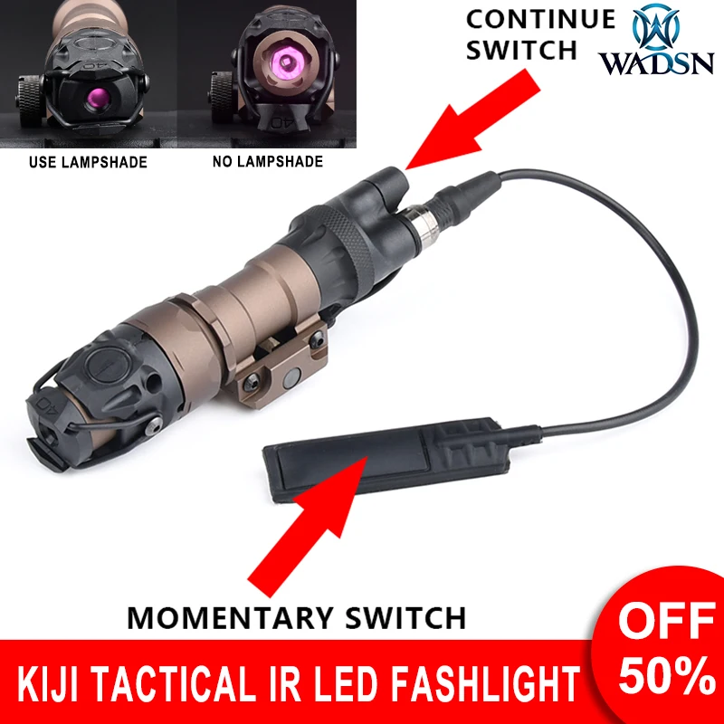 Wadsn KIJI K1 Linterna táctica con iluminación IR, base M-LOK/KeyMod - imagen 2