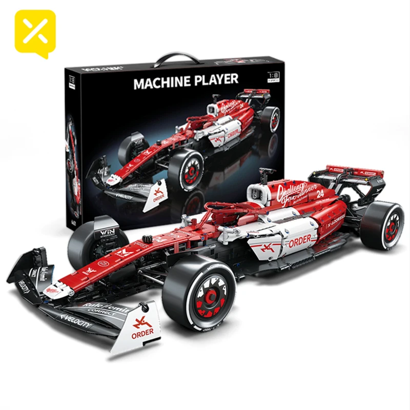 

1770PCS 1:8 F1 Race Cars Building Blocks Set Adults MOC Bricks Car Cool Collectible Model Car Kits The Boys Toys Valentine's Day