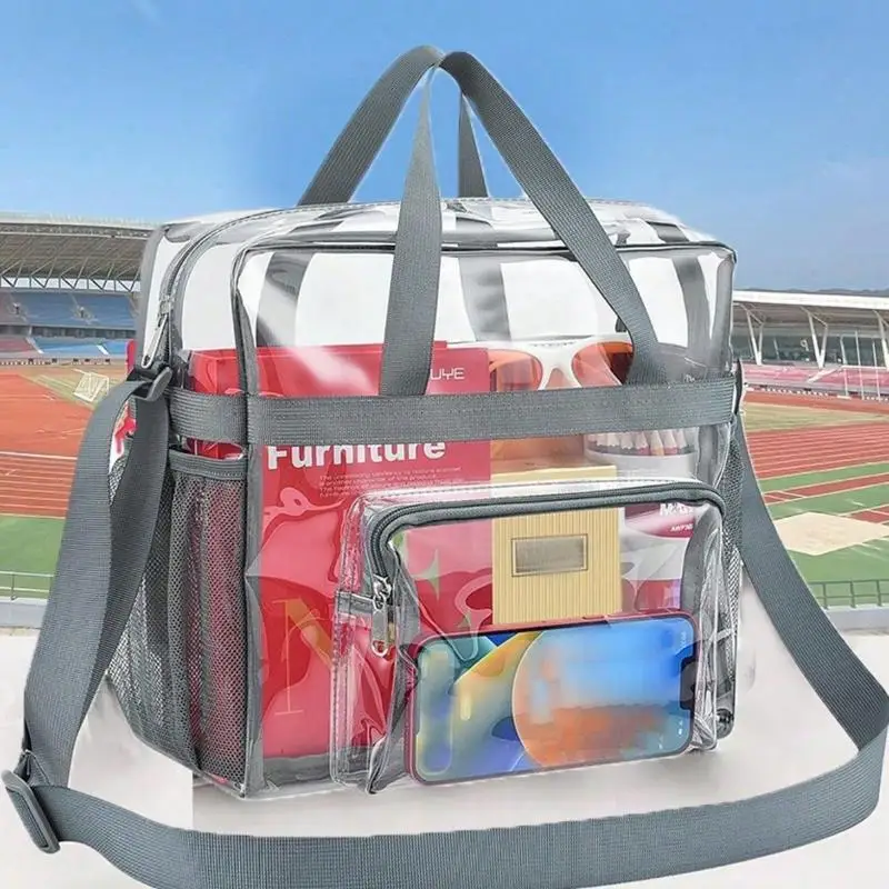 1 Stück Mini-Rucksack mit großer Kapazität, Reisehandtasche, transparente Tasche, Umhängetasche, durchsichtige Tasche – Detail 7
