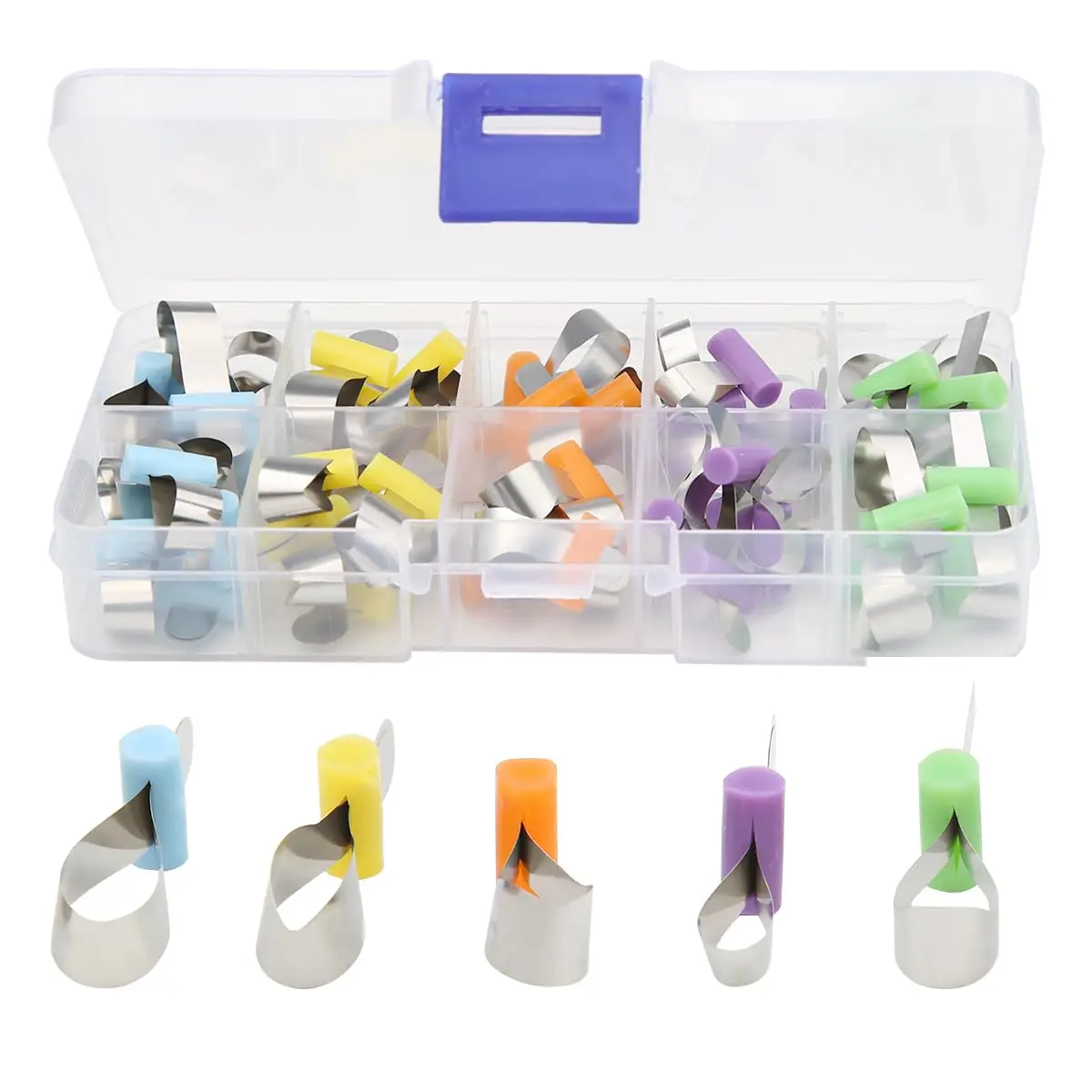 

Стоматологические матричные ленты для реставрации, секционные, без фиксаторов, 50 шт. с позиционирующими клиньями, разноцветные, для взрослых и детей