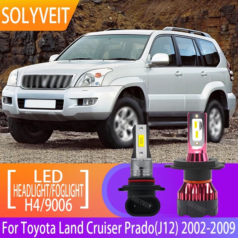 

High Stability LED Headlight Fog Light Kit 9003 HB4 For Toyota Land Cruiser Prado(J12) 2002 2003 2004 2005 2006 2007 2008 2009