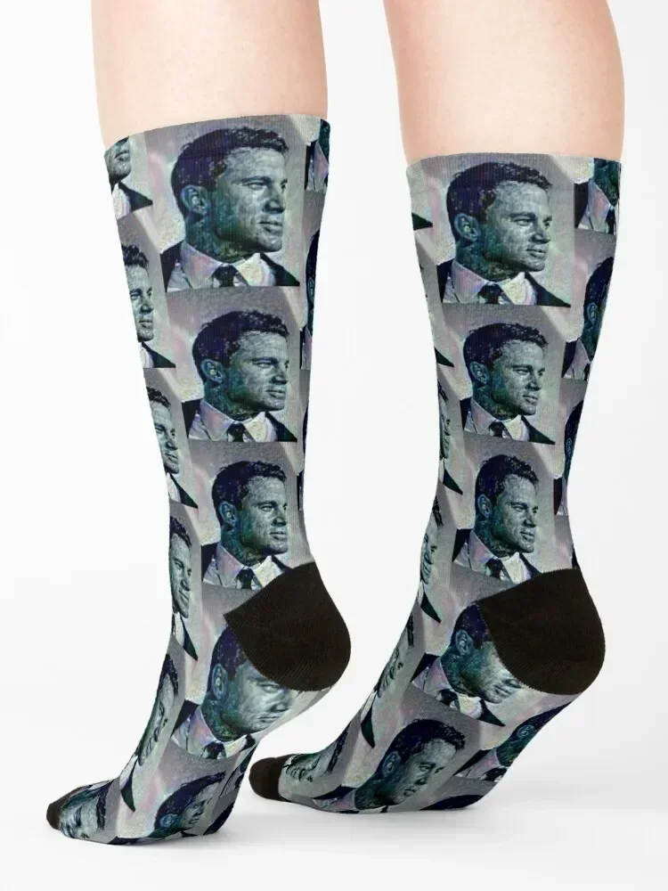 Channing Tatum Portrait Socks Christmas warm winter Antiskid soccer hiphop Socks Women Men's