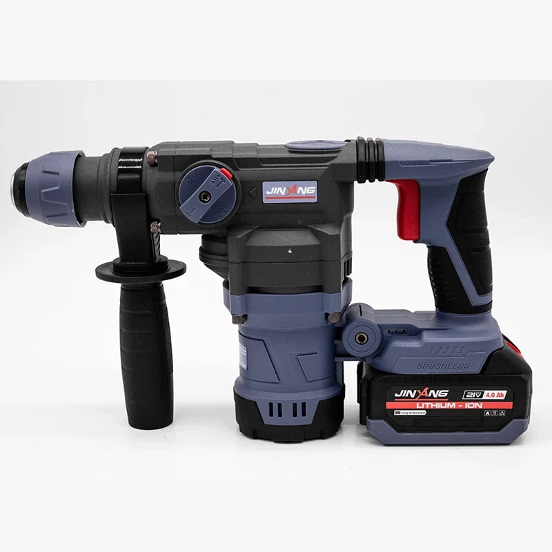 6Ah Battery 21V Cordless Rotary Hammer Impact Drill Electric Brushless Power Hammers