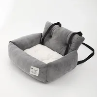 Car Dog Carrier Portable Car Pet Front and Back Seat Carrier - Soft Dog Crate & Car Seat Cushion for Travel