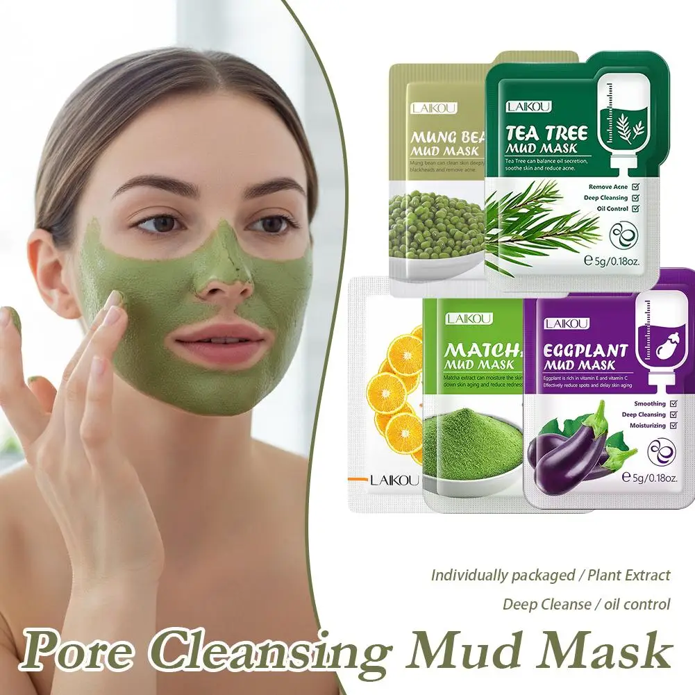 5g Purifying Clay Facial Mask Deep Cleansing Mud Mask for Acne Oily Skin Hydrating Sleeping Mask Repairing Nourishing Skin Care