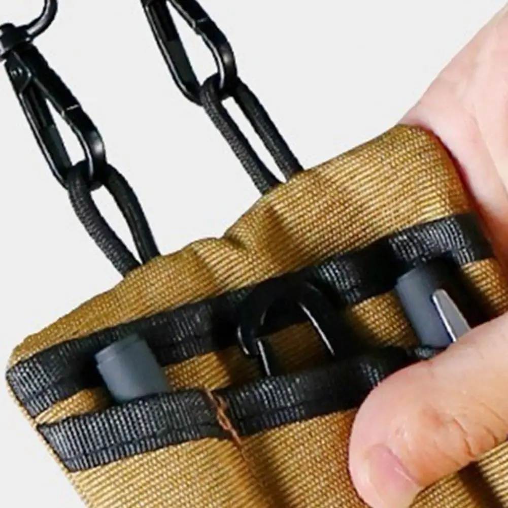 Outdoor Pouch Travel Organizer Outdoor Tool Pouch with 3 Slots Zipper Pocket Organizer Bag Oxford Cloth Storage Case for Coins