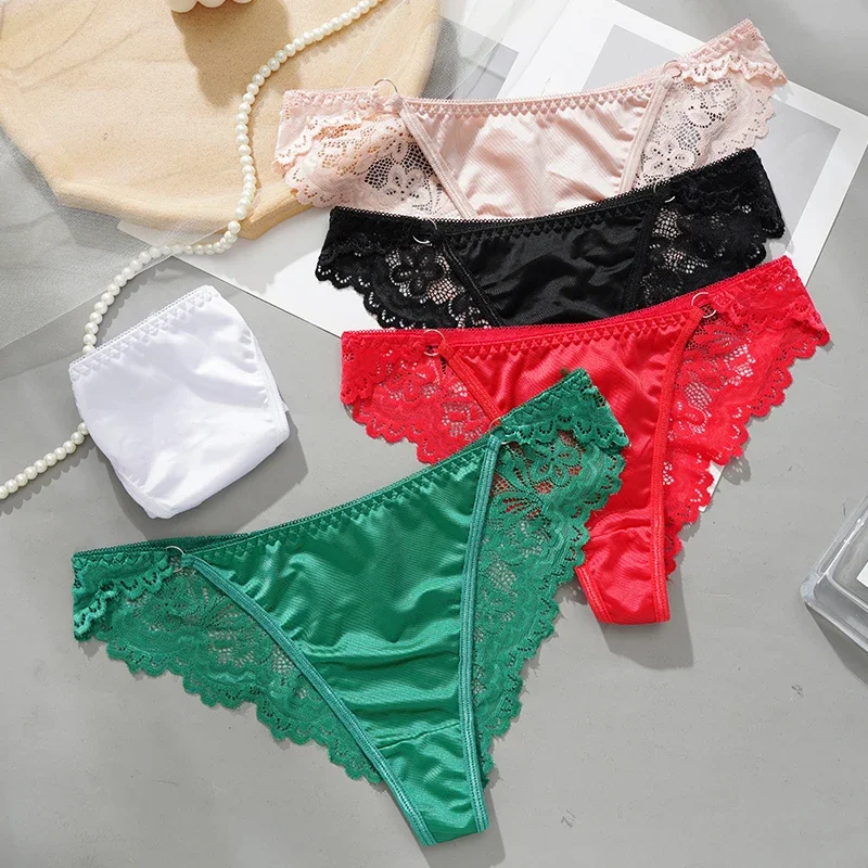 Sexy Lingerie Seamless Pantys Low-waist Floral Lace Panties Women Underwear Transparent Female Briefs Intimates