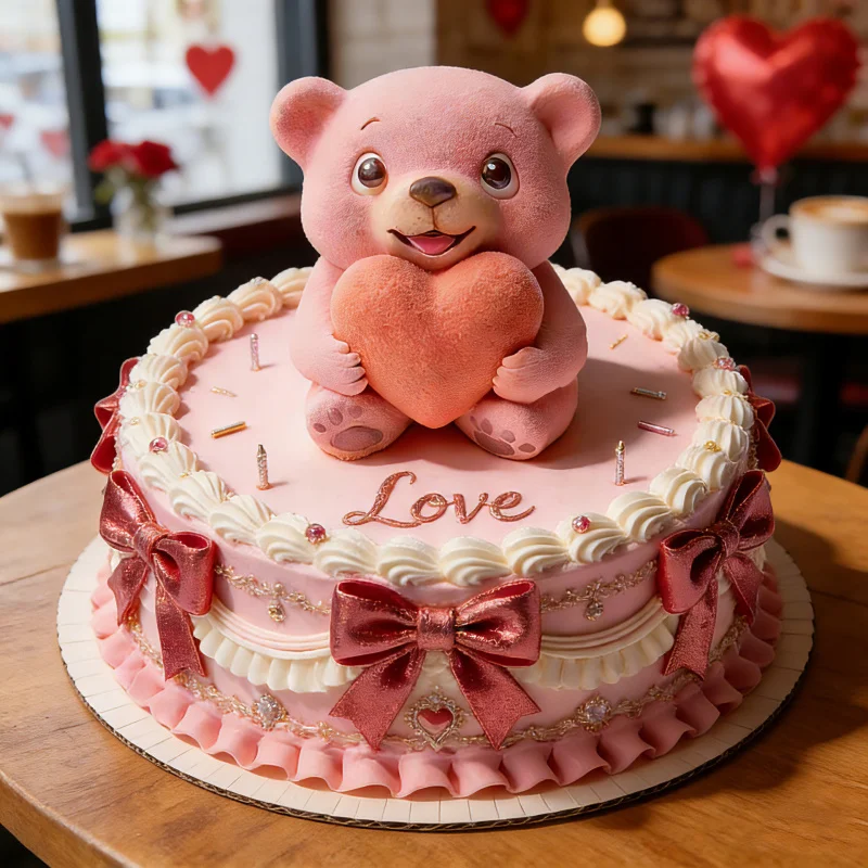 

Силиконовая форма для муссовых тортов в виде медведя с сердечком, для шоколада, льда и конфет