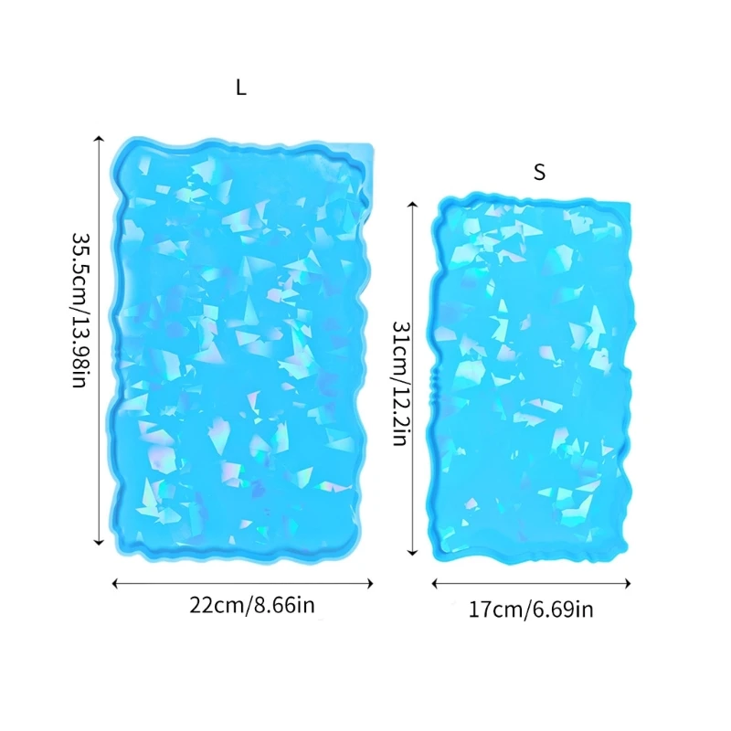 Epoxy Resin Casting Mold Molds with Handles Holographical Tray Mould