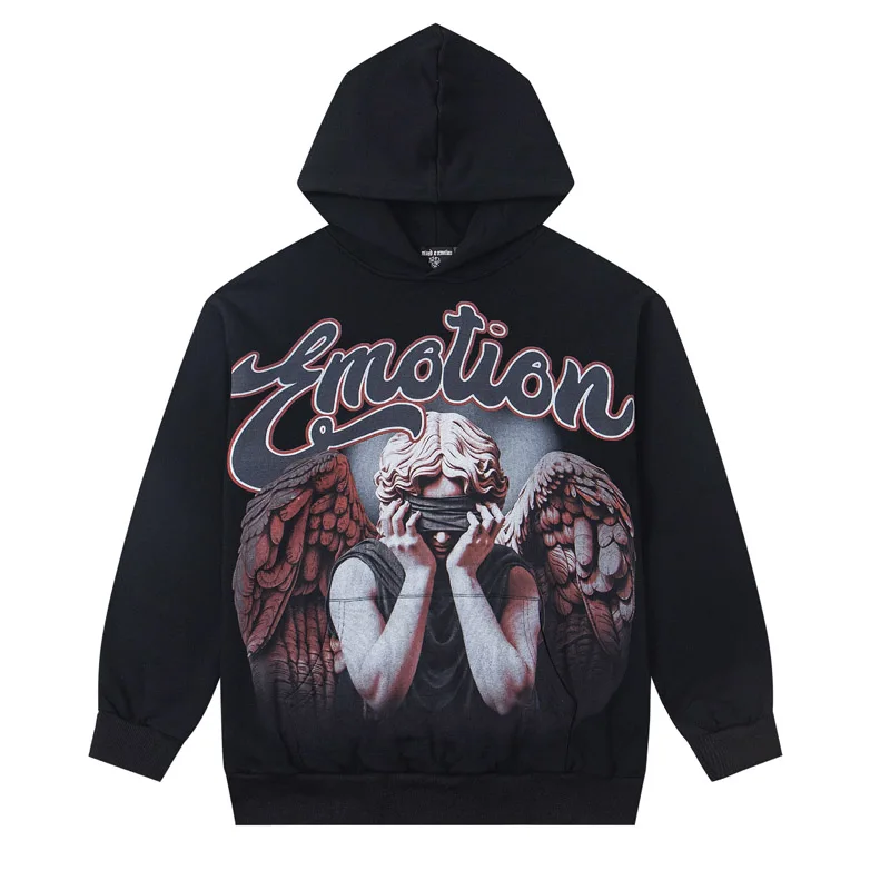 High-quality Men Women Casual Digital Printing MIXED EMOTION Pullover Hoodie 2025 New Autumn Essential Mixed Emotion Hoodie