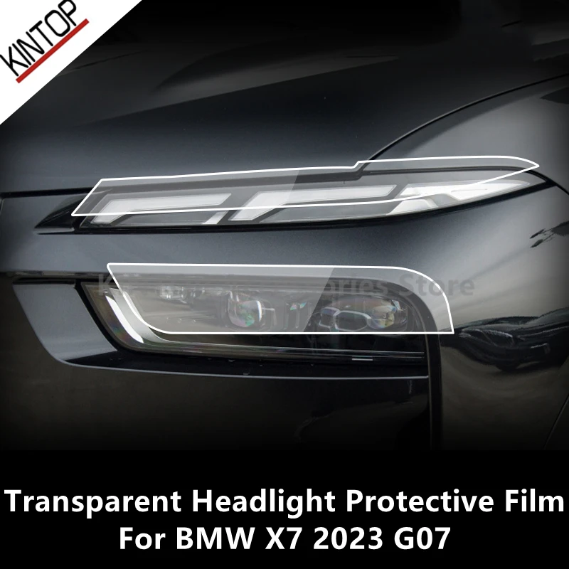 

For BMW X7 2023 G07 TPU Transparent Headlight Protective Film, Headlight Protection,Film Modification