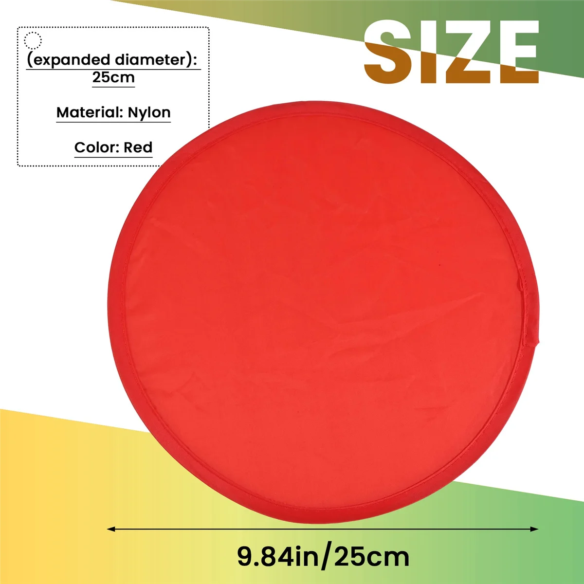 Foldable Round Fan-Red