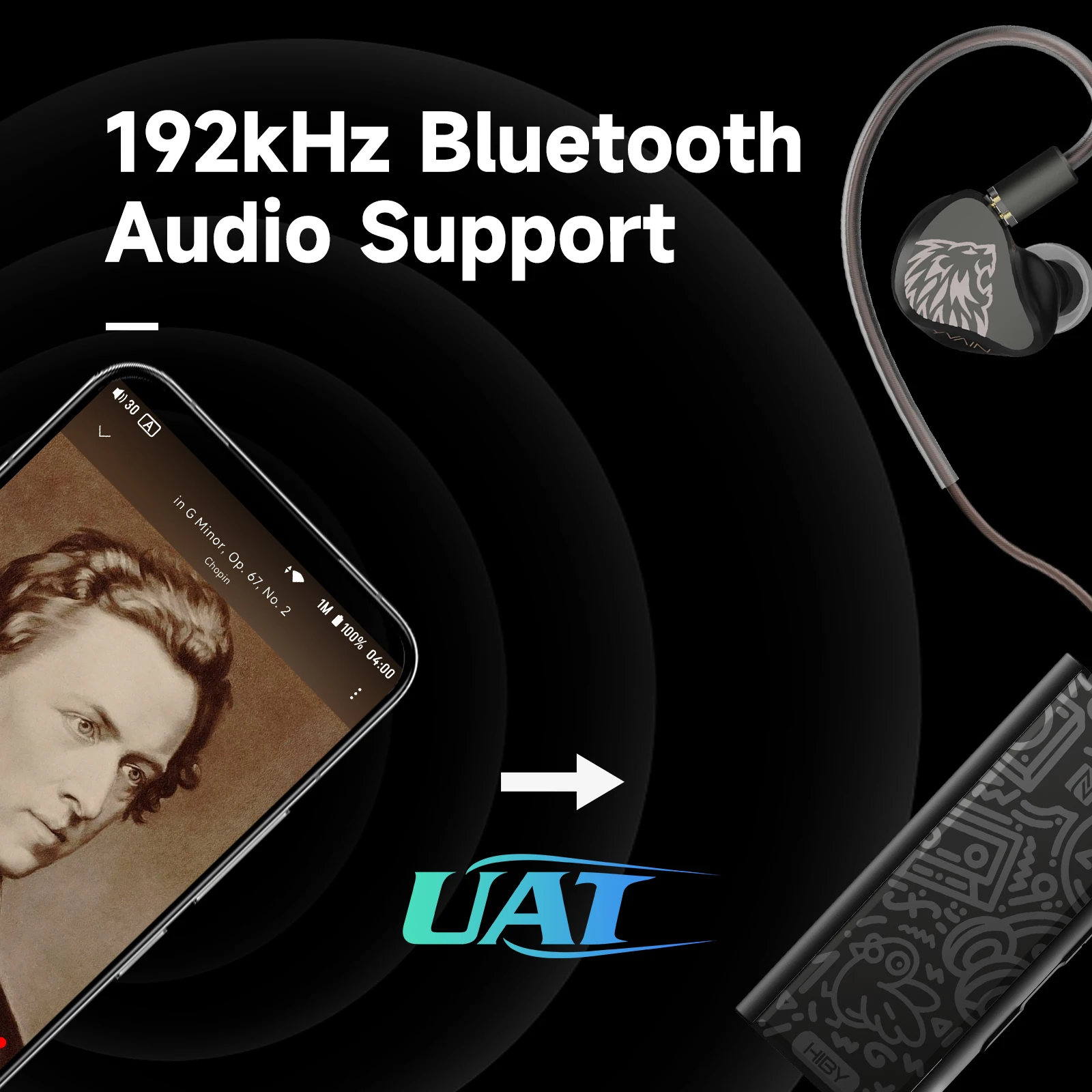 HiBy W3 II/W3 GEN 2 Тип C USB ЦАП Ключ Беспроводной Bluetooth-декодер Усилитель для наушников AMP CarPlay NFC CVC Микрофон для Android iOS