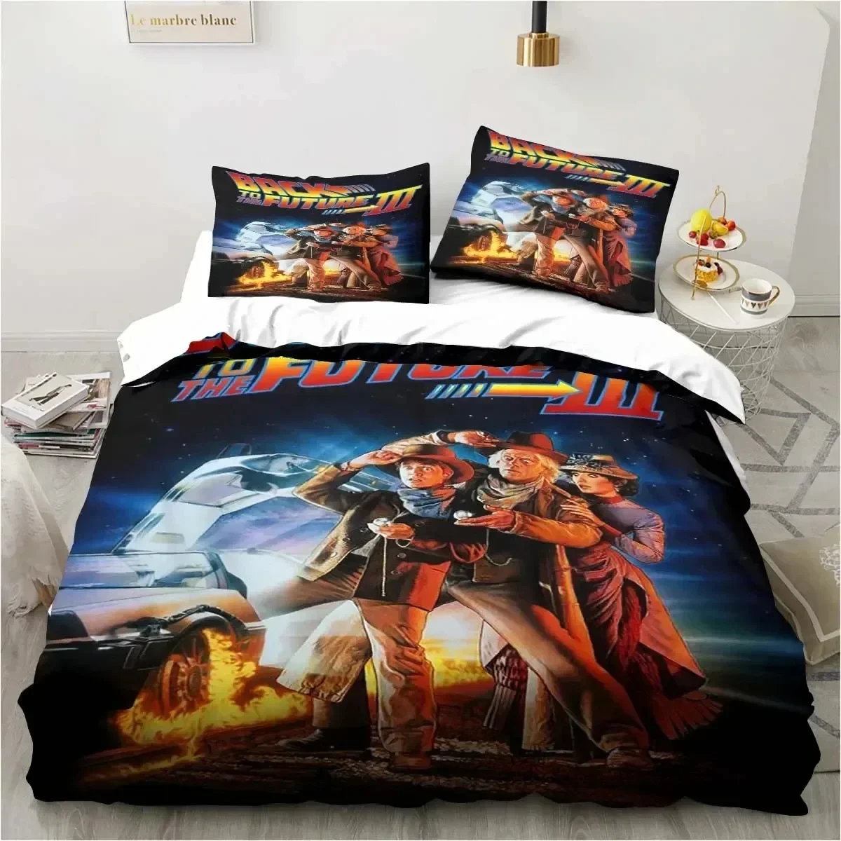 

Back To The Future Classic Movie Retro Comfortable Duvet Cover Pillowcase Bedding Set Children Bedroom Decoration Home Textile