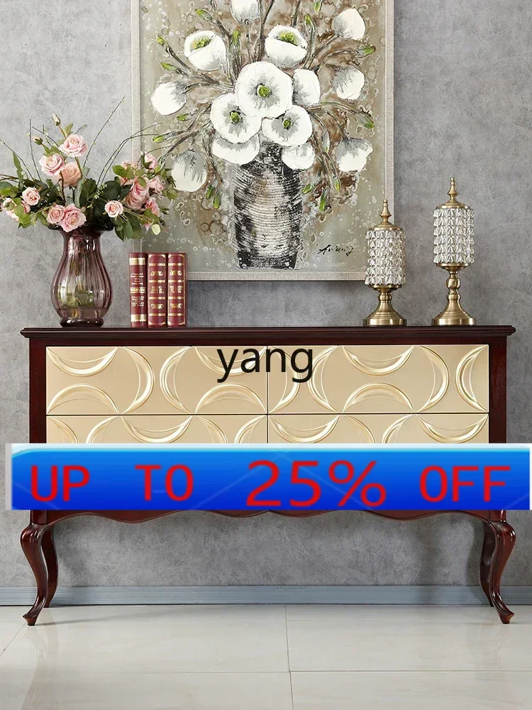 

LMM Modern Simple Multifunctional Foyer Cabinet Solid Wood Locker Entrance Table