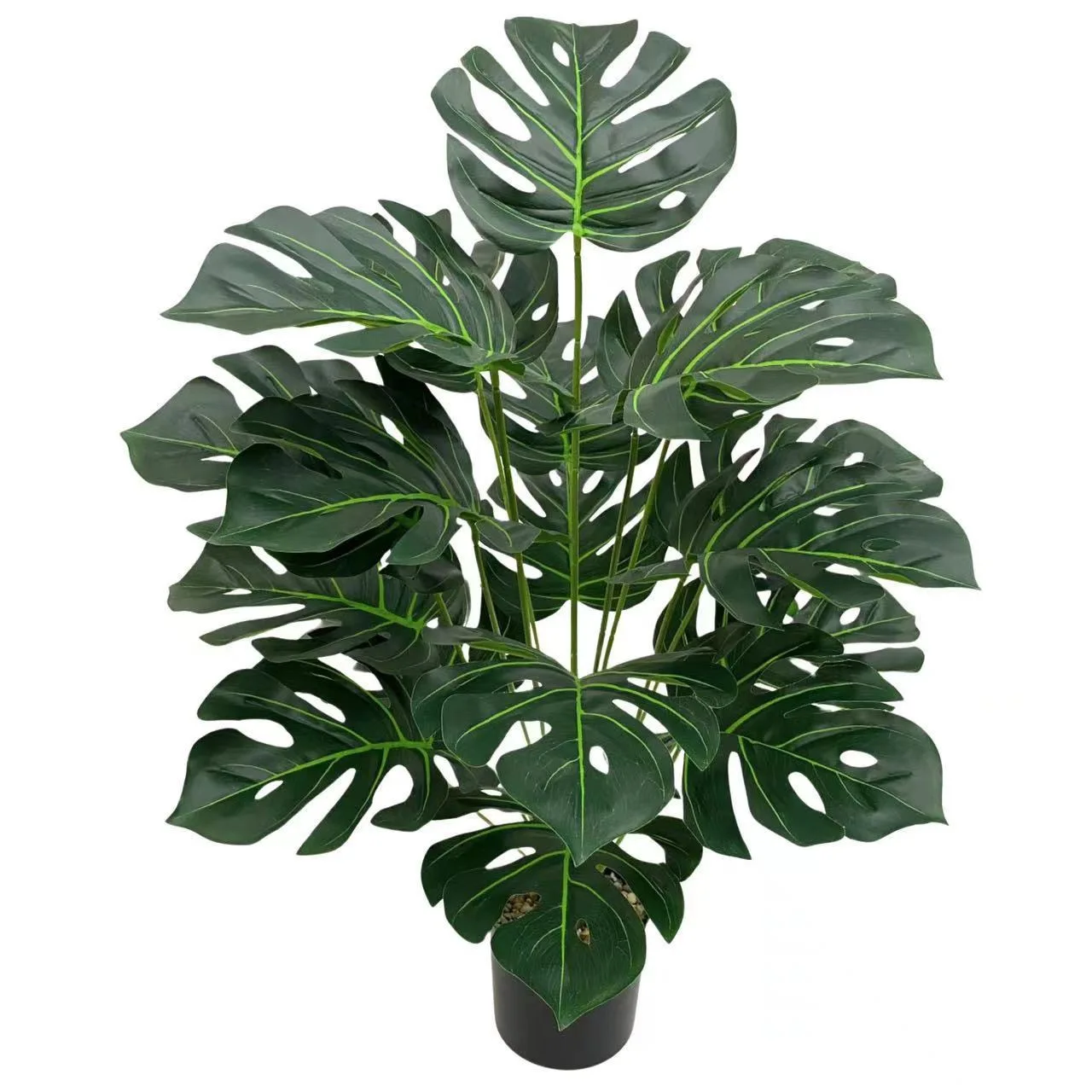 

Simulation green plant Monstera leaf fake leaf home wedding landscaping decoration manufacturers wholesale
