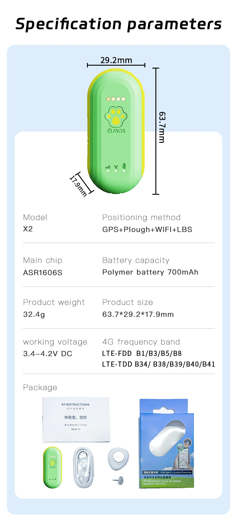 Osobisty Inteligentny Lokalizator GPS Wyłączony SOS Bezprzewodowy Alarm 4G Lokalizator Dzieci Seniori Starszy PC Śledzenie Widok Aplikacja Android LBS GSM Starszy