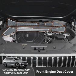 For Geely Monjaro Xingyue L 2021 2022 2023 2024 2025 Front Engine Dust Cover Stainless Steel Hood Air Outlet Protective Cover