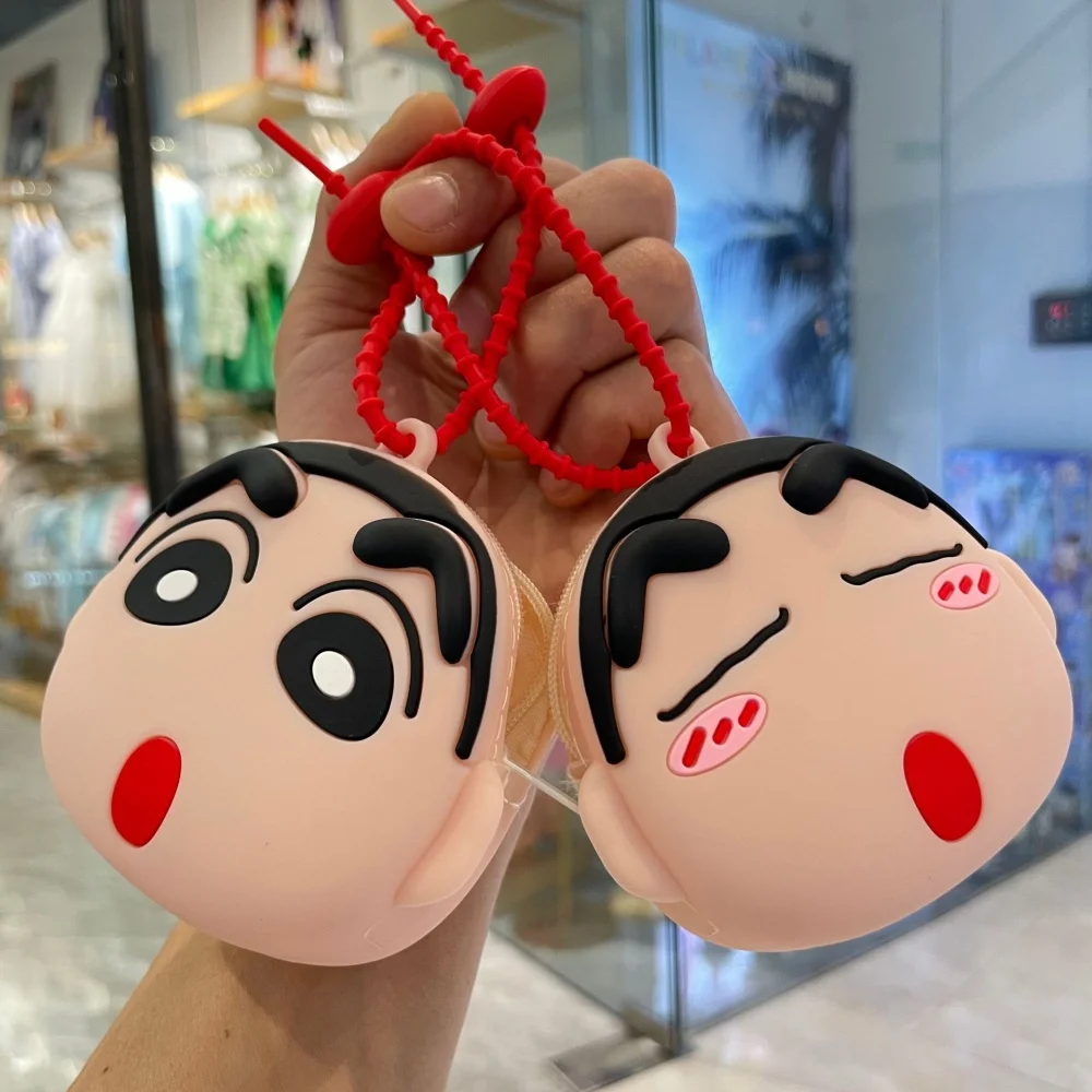 

Кошелек Crayon Shin-Chan, периферийные устройства в стиле аниме, сумка для хранения наушников, кавайный рюкзак, аксессуары, подходит для мальчиков и девочек