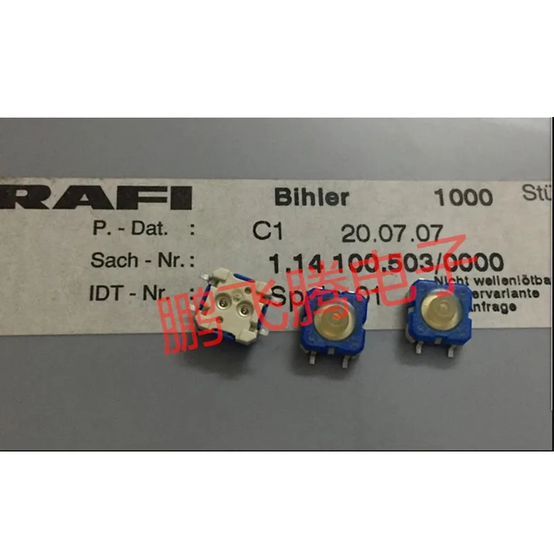 1PCS 1.14.001.503/0000 Original German Rafi waterproof silica gel touch switch 12*12*5 Heidelberg keyboard press key