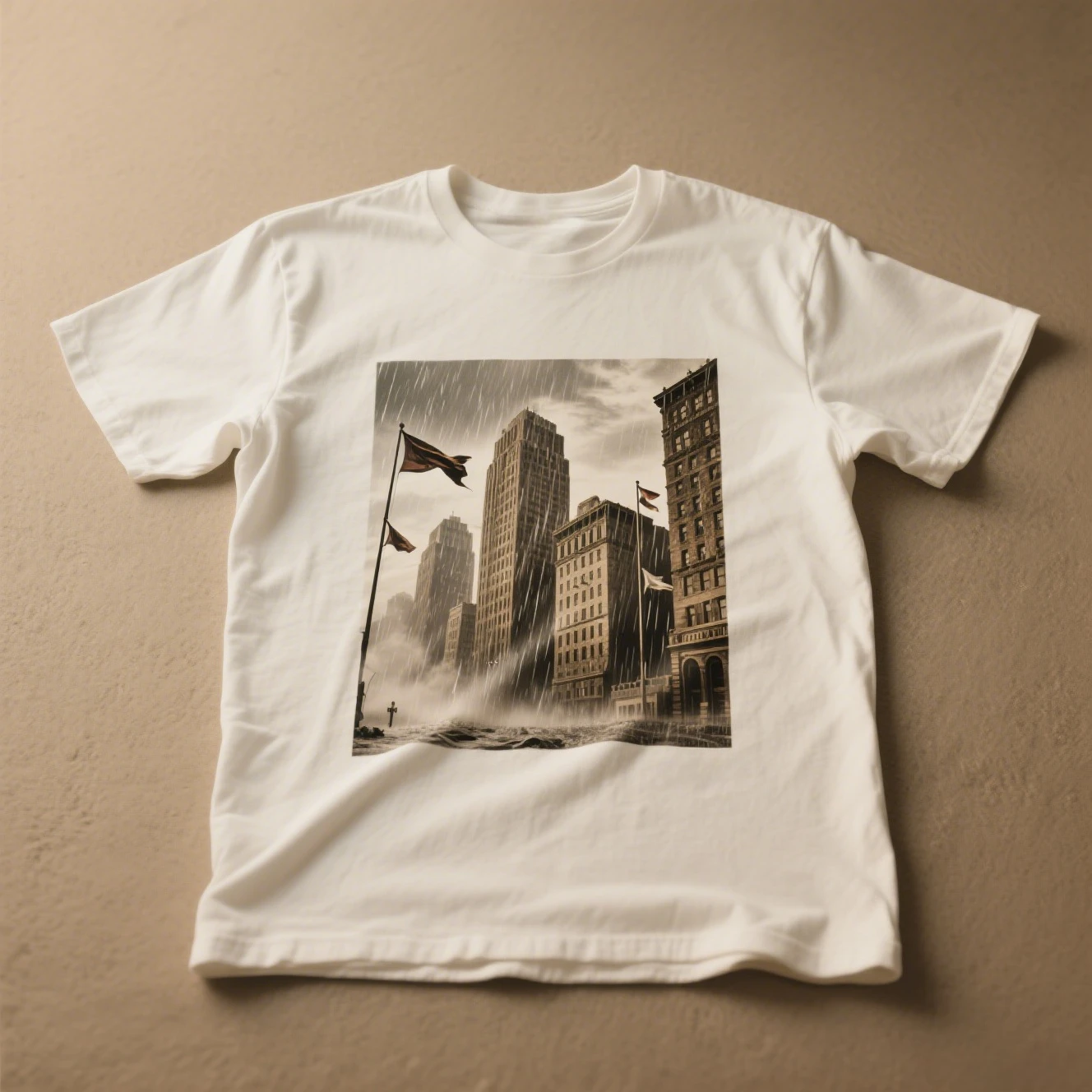 

Skyscraper Graphic Printing Summer Luxury Brand Cotton Men's and Women's T-Shirts Short Sleeves Street Fashion Clothing