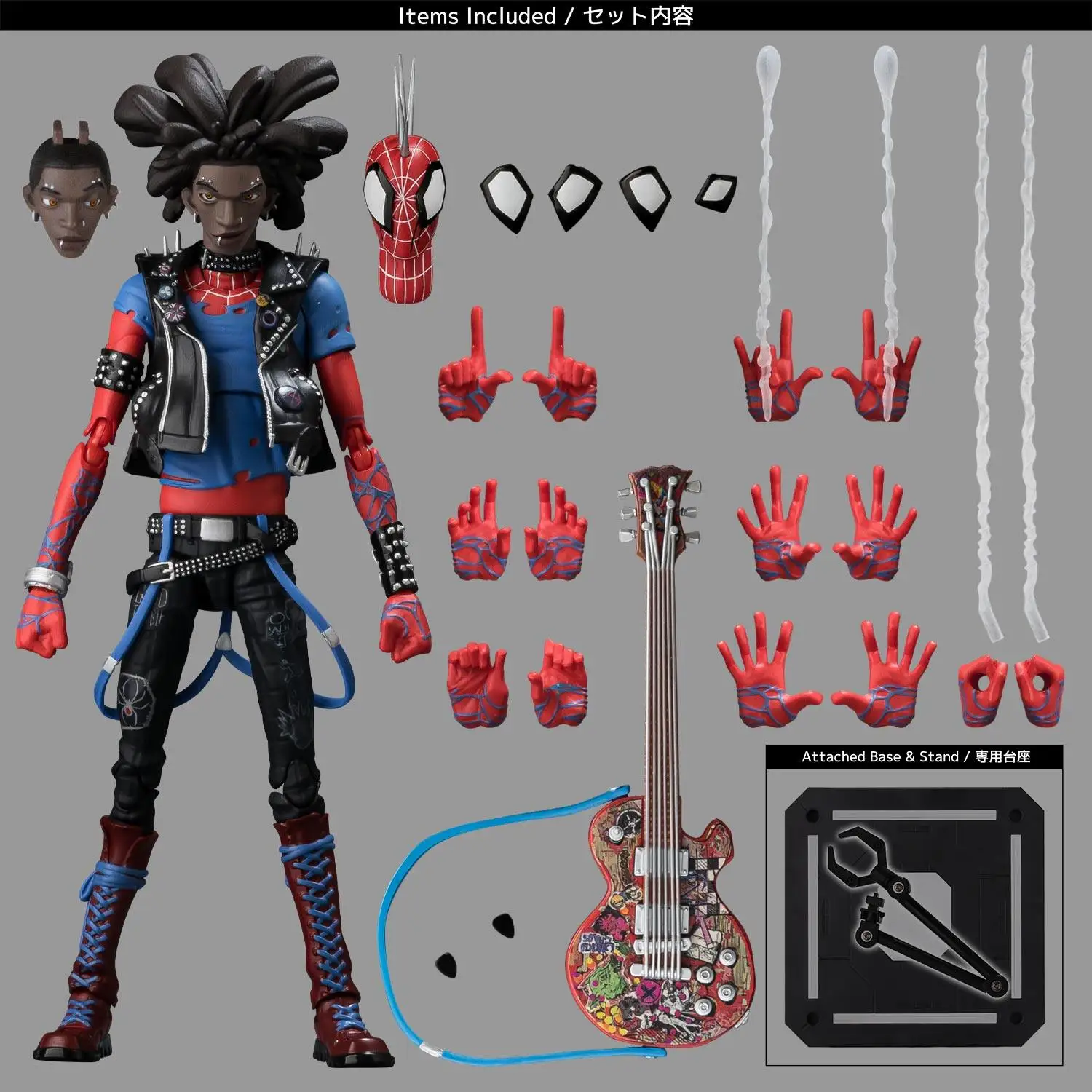 En Stock: Figura de Acción Sentinel SV-Action SPIDER-PUNK Hobie Brown, Modelo Articulado de Spider-Man, Spider-Man: Across the Spider-Verse