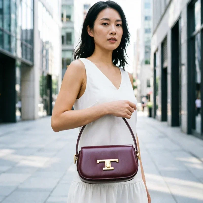 Stylish Leather Women's Handbag Crossbody Bag, Shoulder Bag Messenger Bag from Luxury Brand for Elegant Ladies
