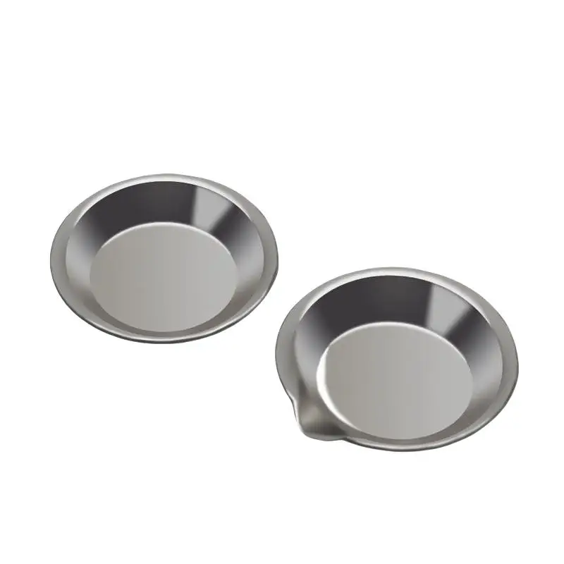 12pcs Stainless Steel Round Paint Mixing Palette Tray For Excellent Mixing Different Pigments Non Slip Design for All Paint Type