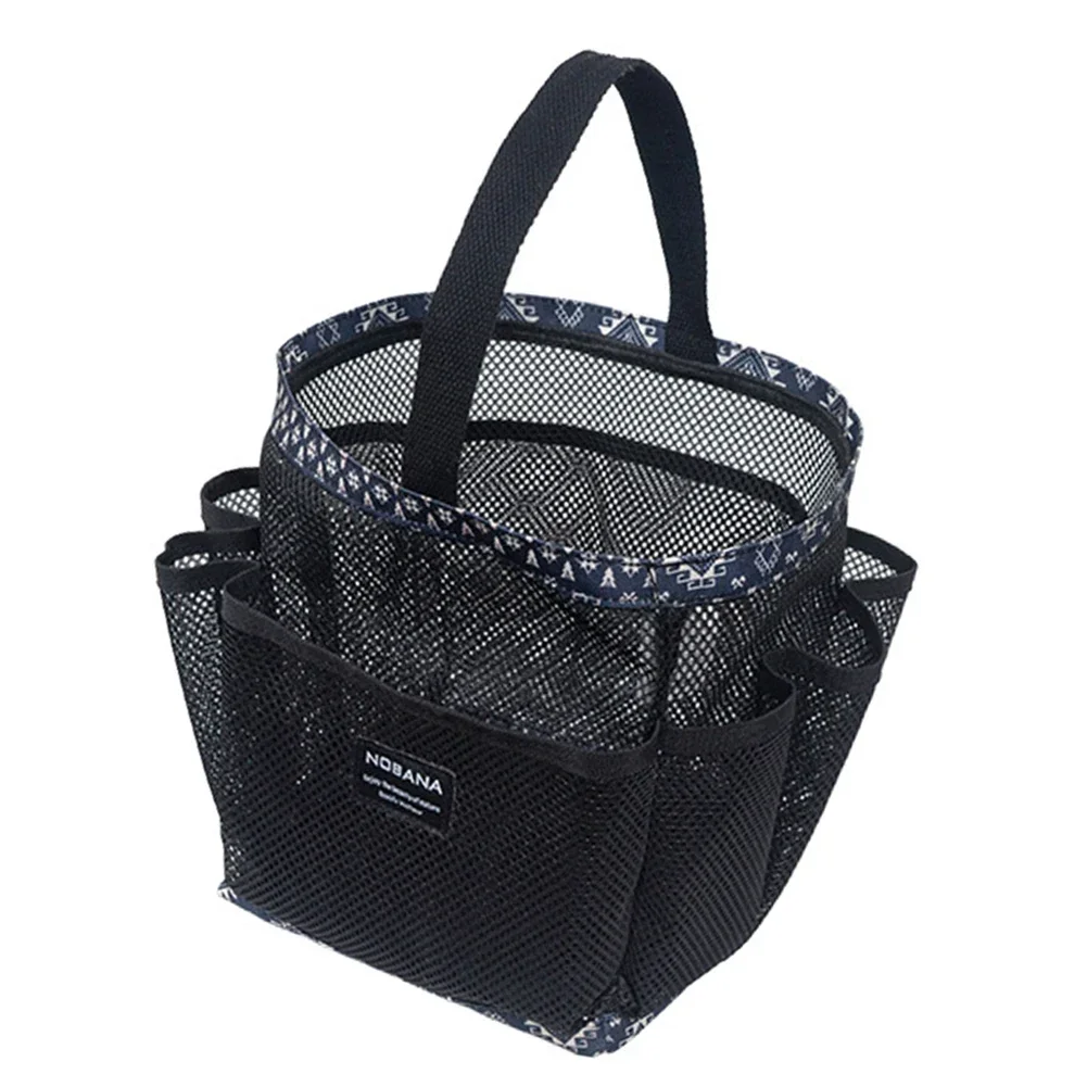 1 шт. портативная корзина для душа на открытом воздухе, портативная корзина для душа с 9 карманами, быстросохнущая подвесная сумка для душа, аксессуары