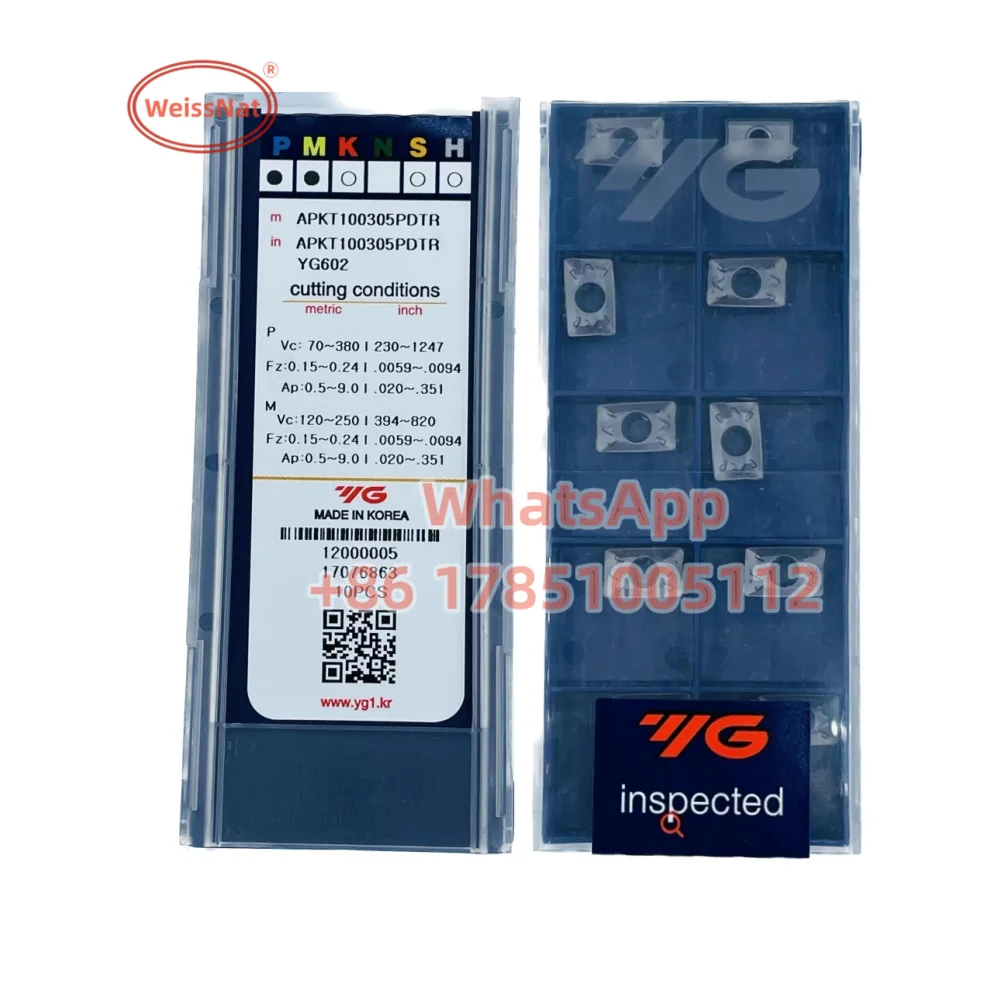 Imagem -02 - Inserção do Carboneto Apkt100305pdtr Apkt100308pdtr Apkt160404pdtr Apkt160408pdtr Apkt160416pdtr Yg602 Yg500 Yg622 Inserção do Carboneto