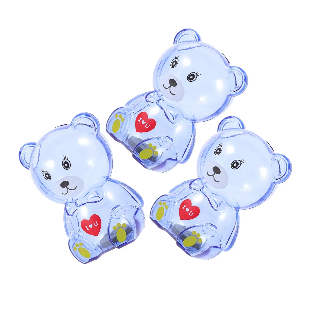 

3Pcs Cartoon Bear Money Box Transparent Saving Bank for Kids Strong Break Resistant Coin Jar Desktop Container Daily Use Gift