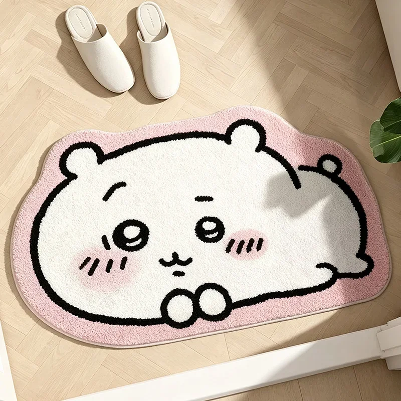 Alfombra de suelo con diseño de Chiikawa, alfombra de dibujos animados, anime, Hachiware, Usagi, alfombra de felpa para el baño, alfombra antideslizante, cojín, decoración suave para la sala de estar.