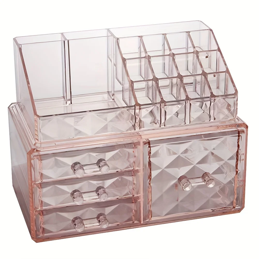 Netroots con el mismo estilo caja de cosméticos caja de maquillaje de cajón de escritorio de polvo transparente