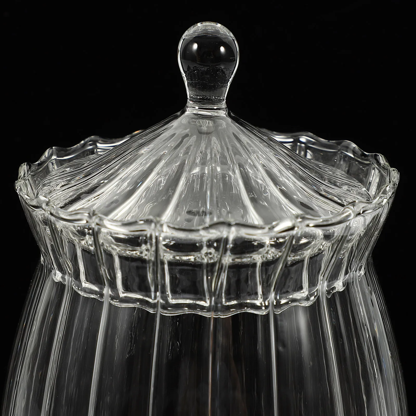 

Glass Sugar Container Clear Jar for Candy Tea Snacks Storage Kitchen Table Organizer Sealed Lid Keeps Food Fresh Longer